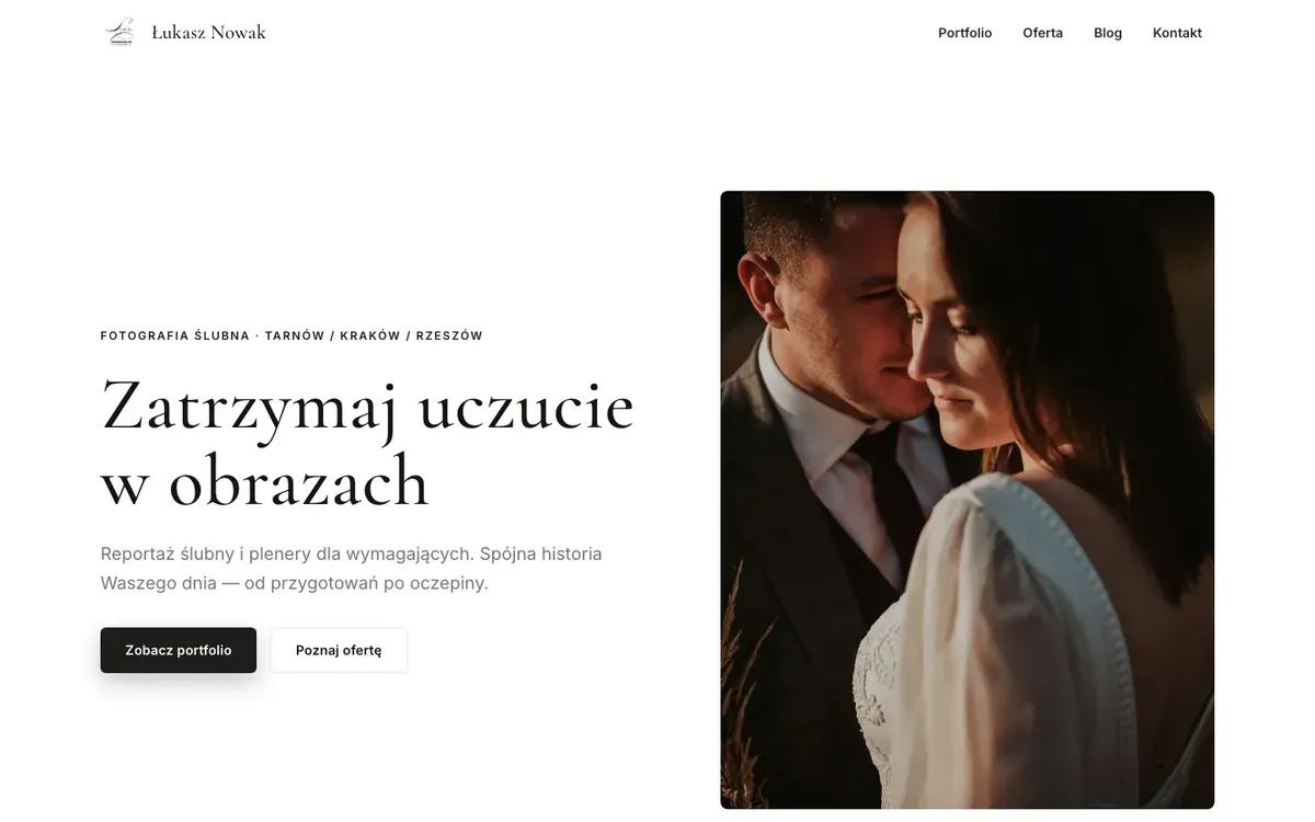 Podgląd projektu strony w strefie klienta